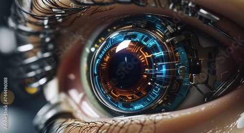 Digital Close-Up of Robotic or Bionic Eye © MochSjamsul