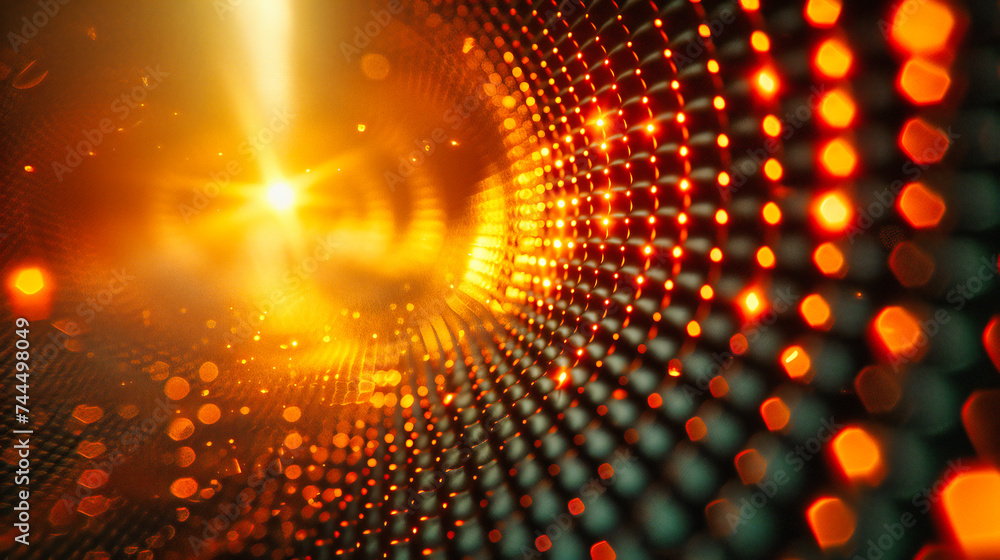 A neon tunnel of light and energy, where futuristic design meets digital art in a vibrant abstract display A neon tunnel of light and energy, where futuristic design meets digital art in a vibrant abstract display