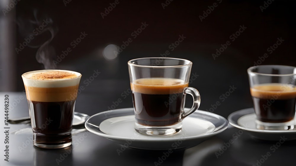 cup of coffee with milk, ai generated