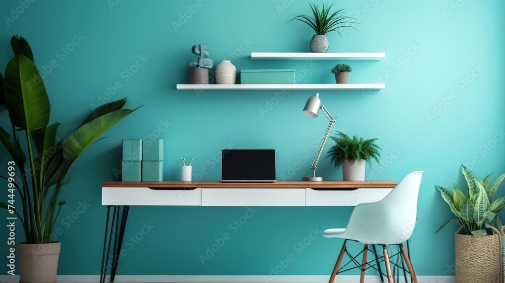 A simple and minimalist study/work table, clean and tidy A simple and minimalist study/work table, clean and tidy