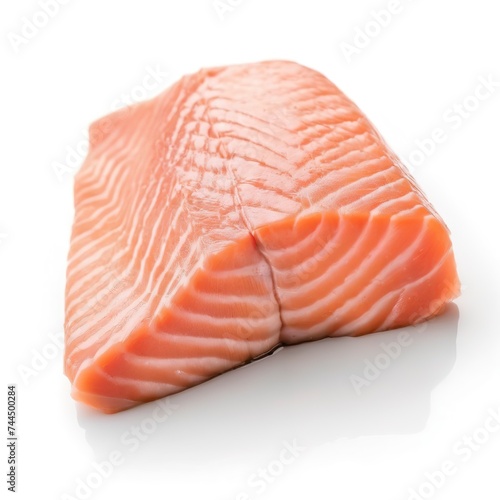 salmon fillet isolated on white