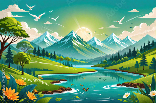Earth day concept background, World environment day.