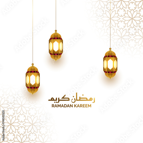 gold ramadan or ramadhan 3d islamic lantern lamp design