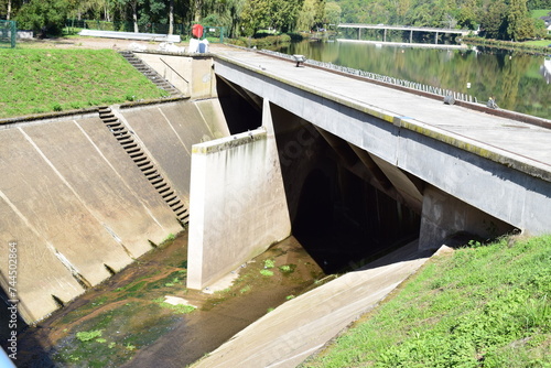 water channel of a reservoir photo