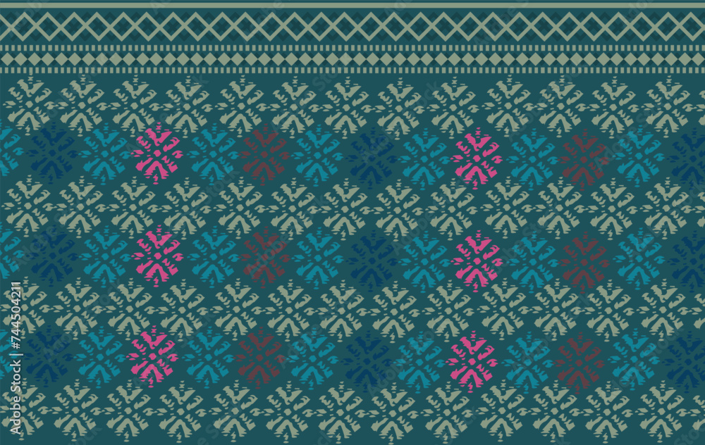 vector damask seamless pattern background. thai style vector damask seamless pattern background. thai style