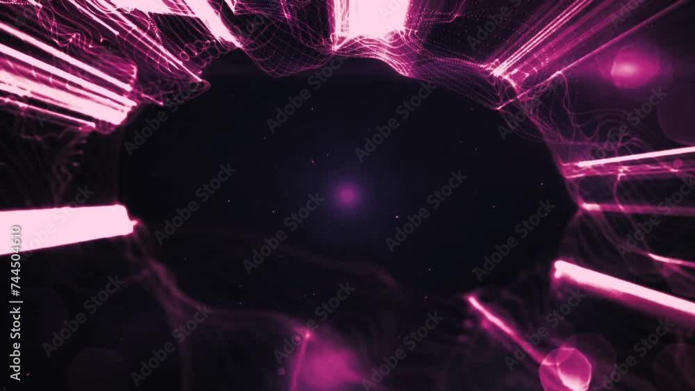 Purple And lights circular Animation Background 