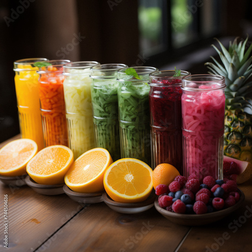 fruit cocktail with fruits