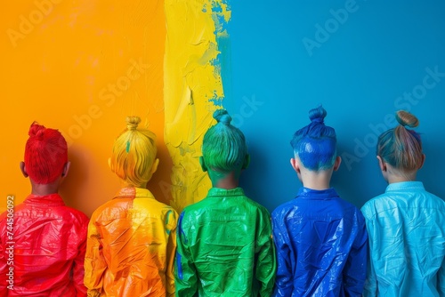 LGBTQ Pride made to order. Rainbow genderknot colorful unaccustomed diversity Flag. Gradient motley colored heat wave LGBT rights parade festival pride avenue diverse gender illustration
