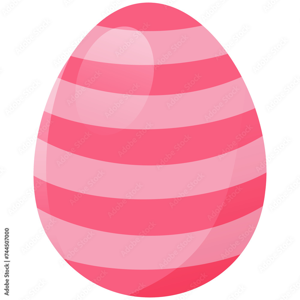 pink curve line on Easter egg