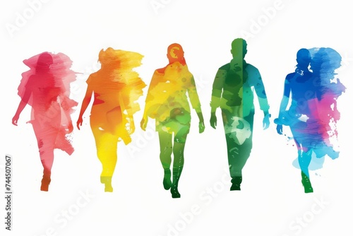 LGBTQ Pride spirited. Rainbow artistic colorful gender identity diversity Flag. Gradient motley colored gay pride parade LGBT rights parade festival specialty diverse gender illustration