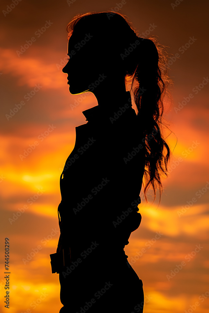 silhouette woman with clenched fist, symbol of feminism, abstract print design block colors constructivist, International Women's Day silhouette woman with clenched fist, symbol of feminism, abstract print design block colors constructivist, International Women's Day