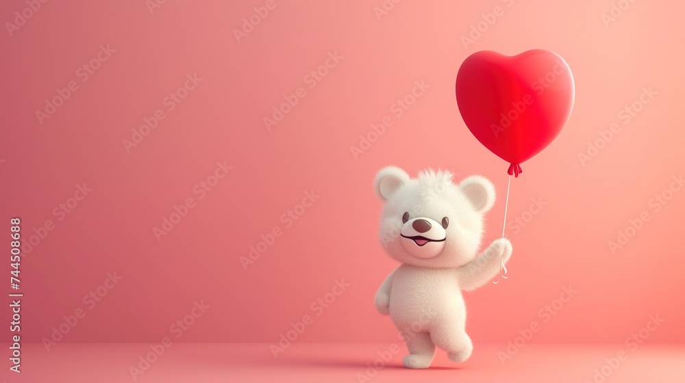 A Cute Teddy Bear in Pink Background A Cute Teddy Bear in Pink Background