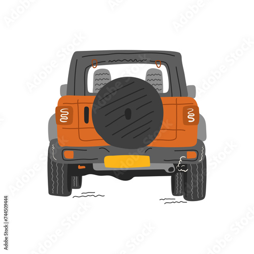 Off road vehicle, off-road vehicle vector Illustration on a white background