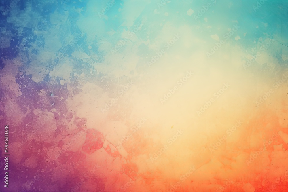 Retro grunge gradient background with noise and vintage distorted texture for design projects