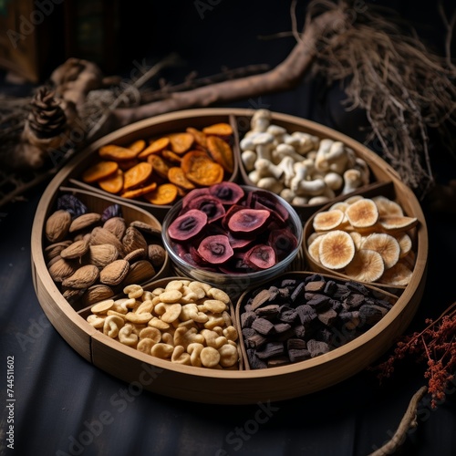 Traditional chinese herbal medicine assortment - health and wellness natural remedies