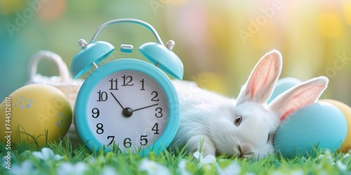 time for easter bunny and easter eggs © kimly