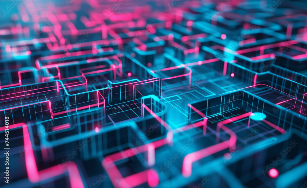 Abstract Maze of Real Estate Investment Analysis. Navigating Complexity. Navigating the Path of Artificial Intelligence. Abstract Maze of Real Estate Investment Analysis. Navigating Complexity. Navigating the Path of Artificial Intelligence.