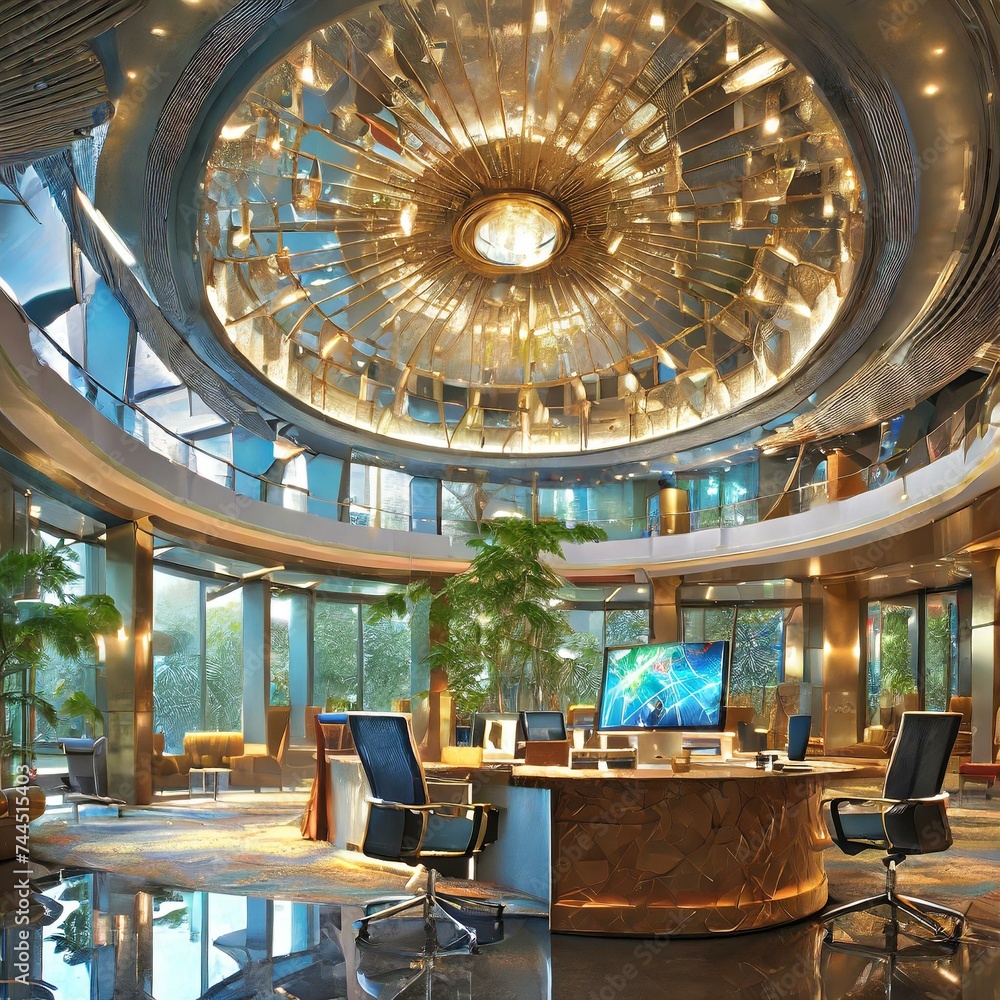 Obraz premium business office in a modern style