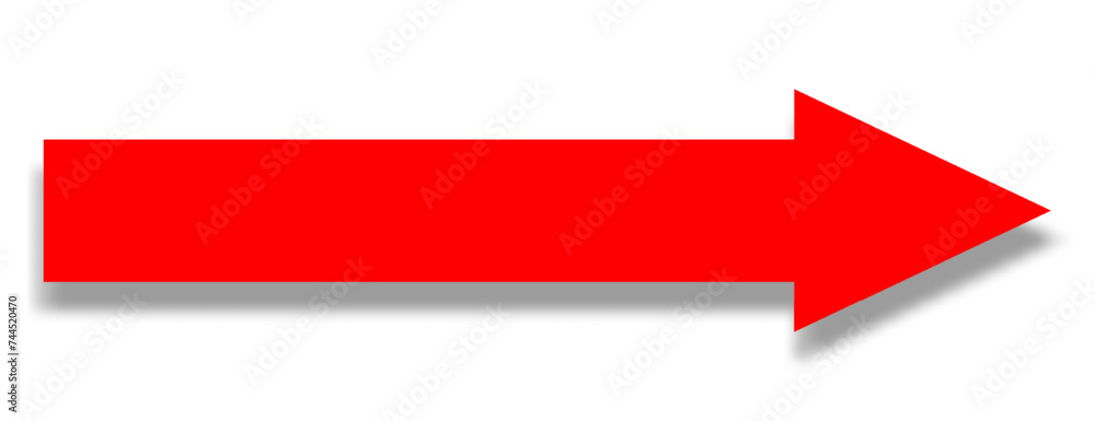 The red icon is a solid long arrow pointing in the direction on a transparent background. Arrow icon, pointer, road sign. Vector EPS 10. The red icon is a solid long arrow pointing in the direction on a transparent background. Arrow icon, pointer, road sign. Vector EPS 10.