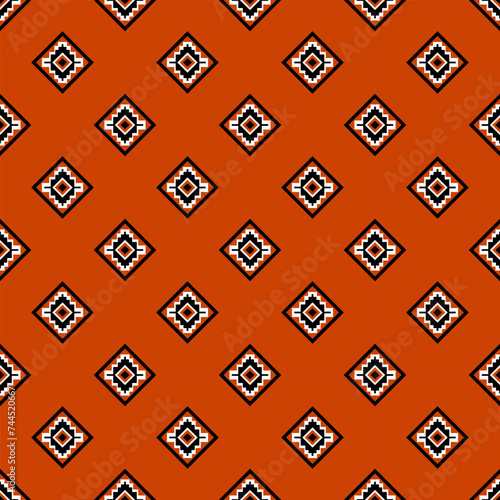 Seamless Native pattern american tribal indian ornament pattern geometric ethnic textile texture tribal aztec pattern navajo mexican fabric seamless Vector decoration fashion