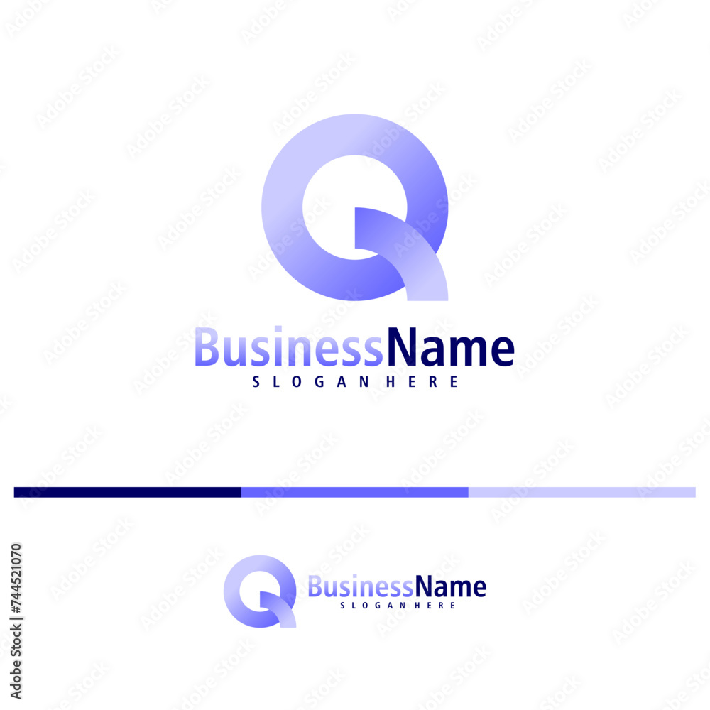 Letter Q logo design vector. Creative Initial Q logo concepts template Letter Q logo design vector. Creative Initial Q logo concepts template