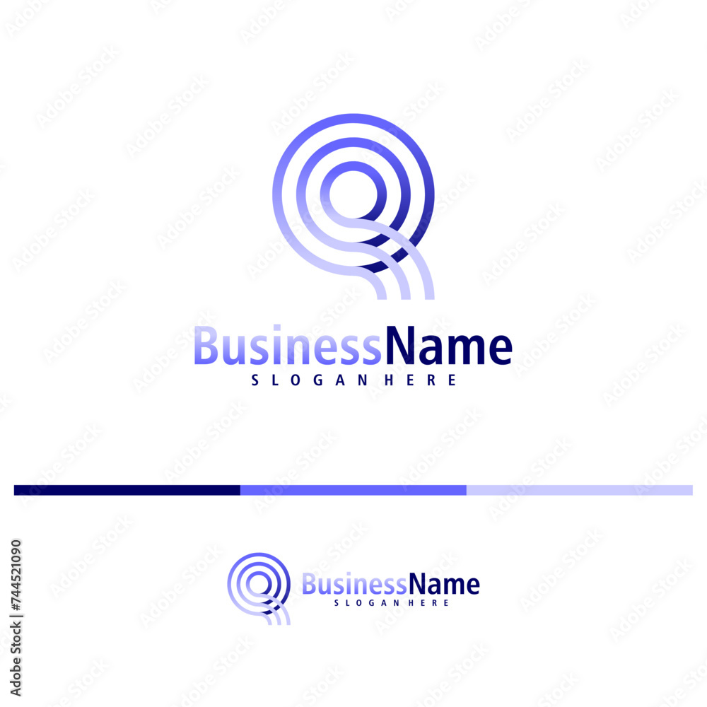 Letter Q logo design vector. Creative Initial Q logo concepts template Letter Q logo design vector. Creative Initial Q logo concepts template