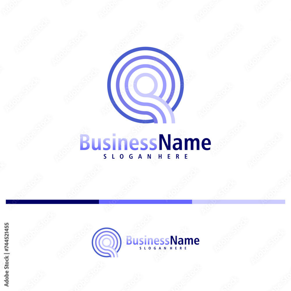 Letter Q logo design vector. Creative Initial Q logo concepts template
