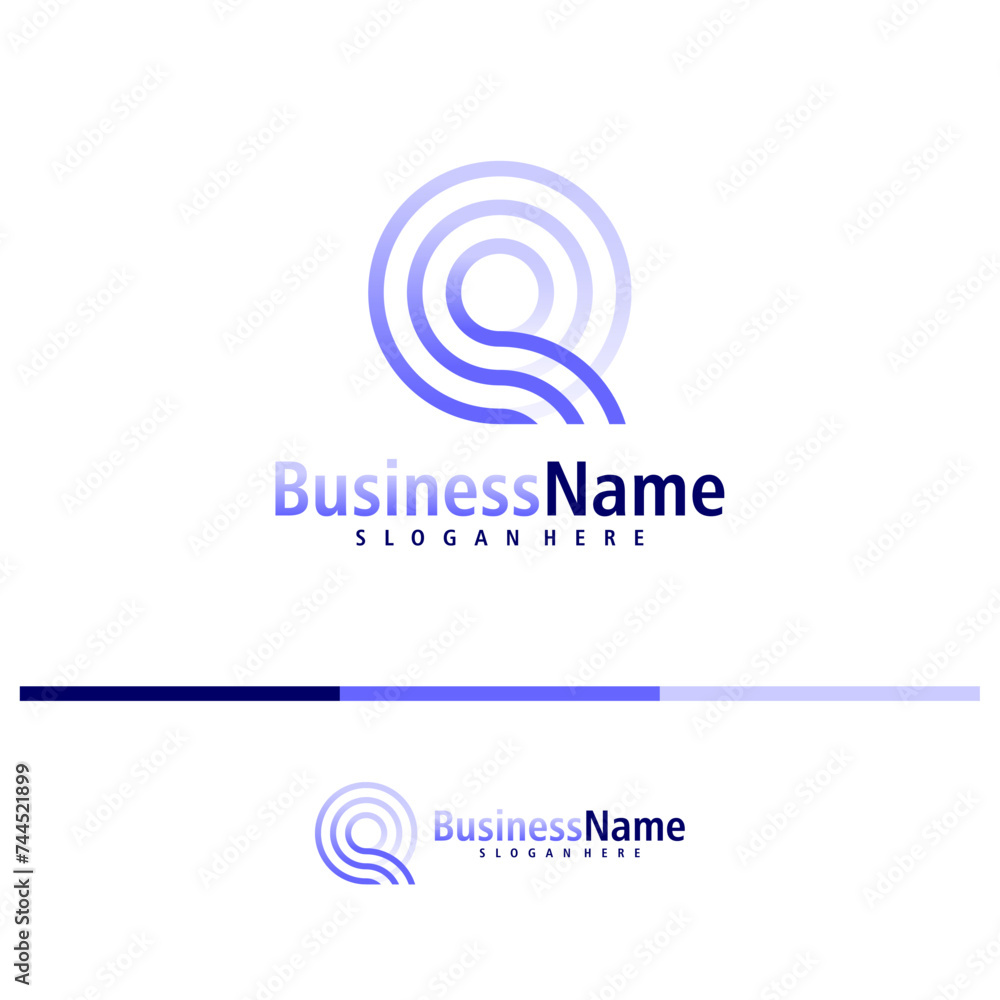 Letter Q logo design vector. Creative Initial Q logo concepts template