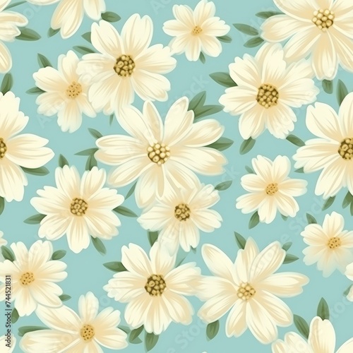 Beautiful seamless pastel flower pattern perfect for background designs and decorations