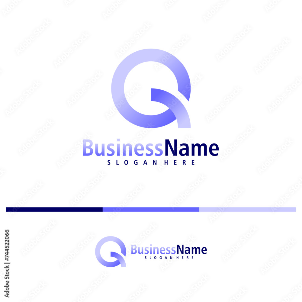 Letter Q logo design vector. Creative Initial Q logo concepts template Letter Q logo design vector. Creative Initial Q logo concepts template
