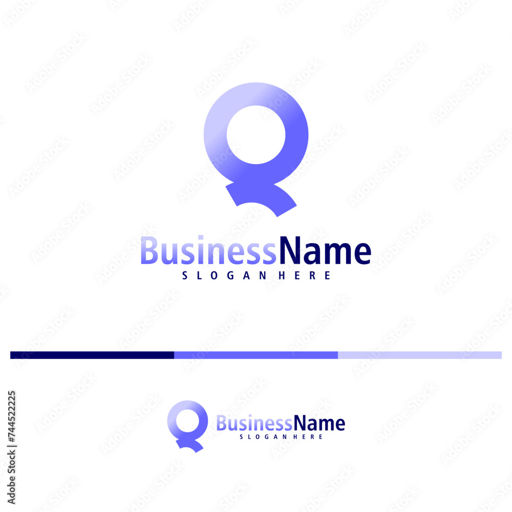 Letter Q logo design vector. Creative Initial Q logo concepts template Letter Q logo design vector. Creative Initial Q logo concepts template
