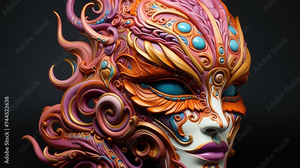Background Wallpaper of Creative Manipulation Related to Mardi Gras Festival 