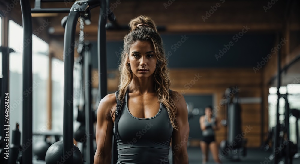 Sport western fit woman in the gym Sport western fit woman in the gym