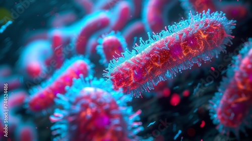 close up bacteria H. pylori photo