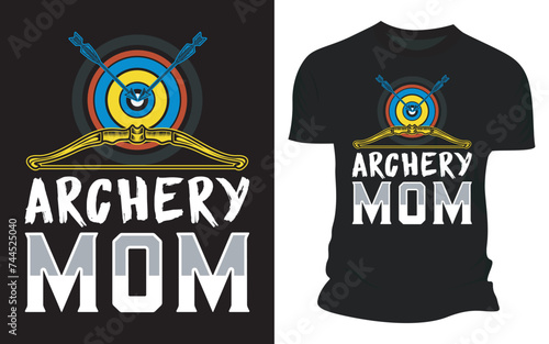 Vector Archery Mom - Graphic T-shirt Design
