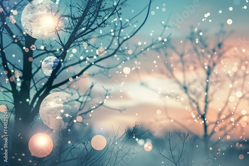 abstract winter background christmas, winter, snow, vector, illustration, light, blue, 