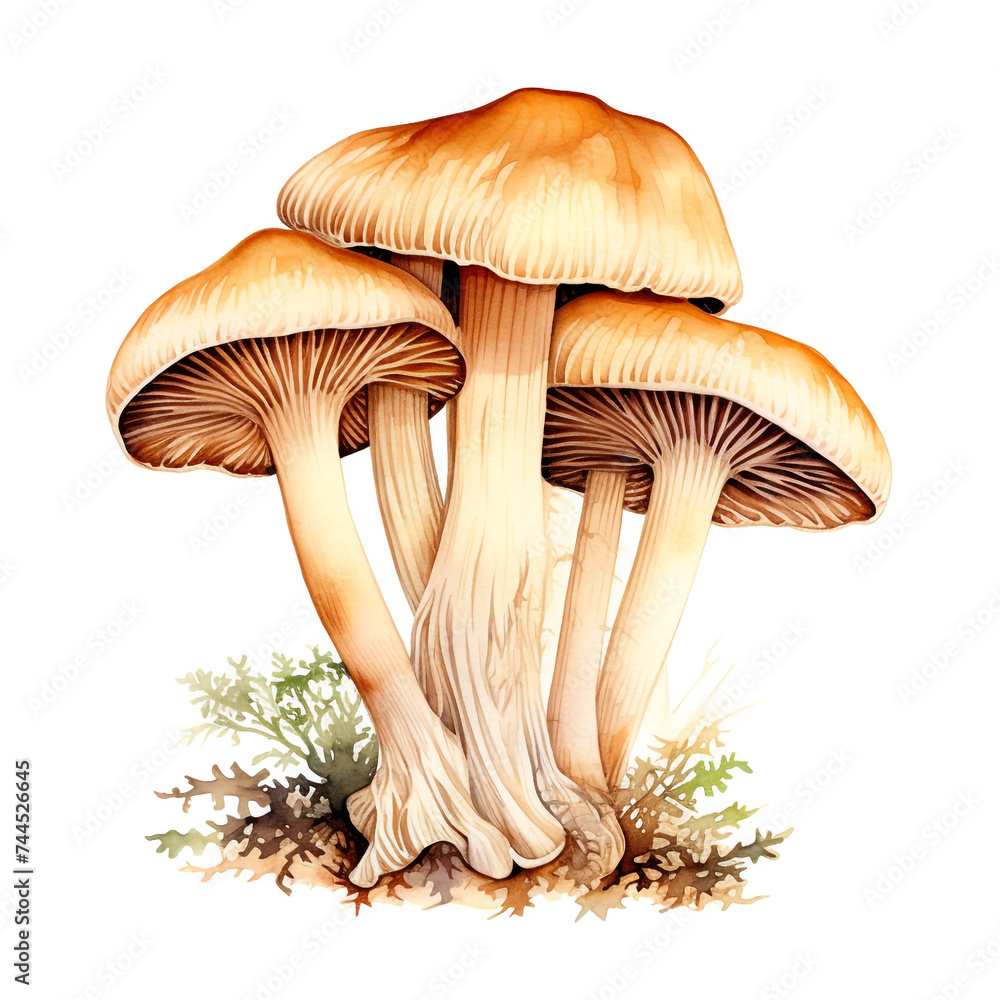 enoki mushroom clipart, watercolor, hand drawn, on a white background сreated with Generative Ai enoki mushroom clipart, watercolor, hand drawn, on a white background сreated with Generative Ai