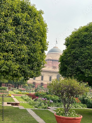 view of rashtrapati bhavan amrit udyan photo