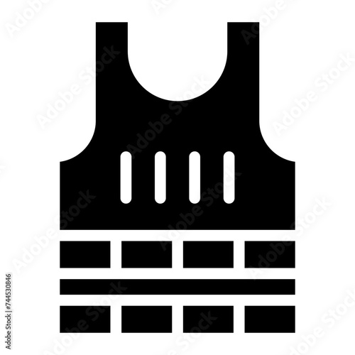 bulletproof vest glyph  photo