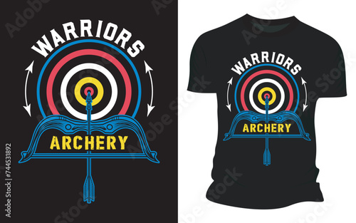 Warriors Archery - Vector Graphic T-shirt Design