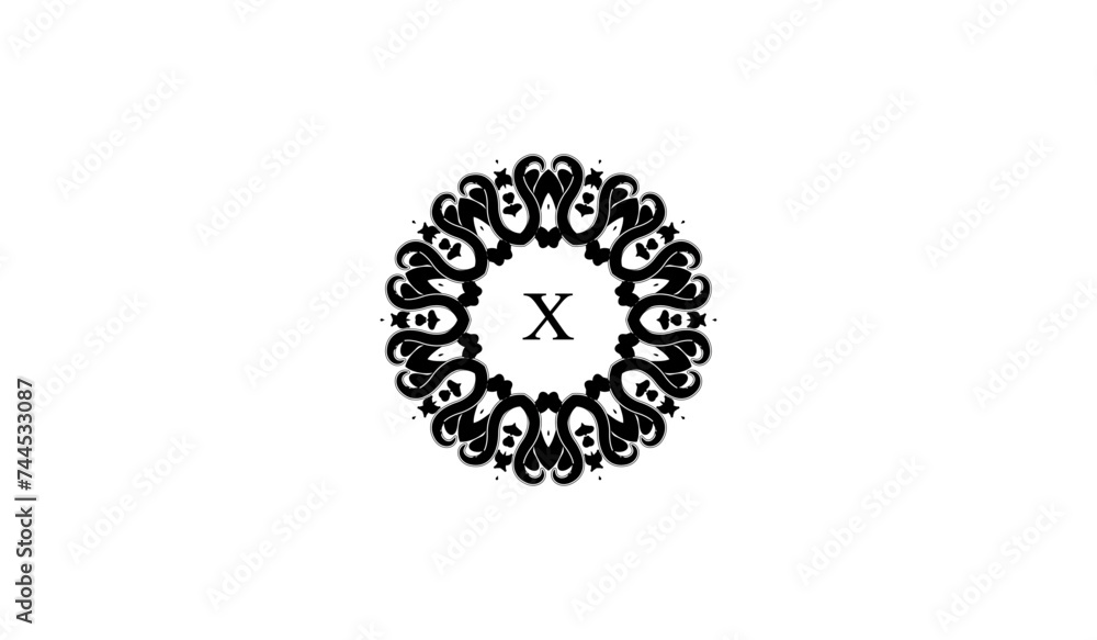 Luxury Alphabetical Chain Isolated on White Logo Luxury Alphabetical Chain Isolated on White Logo