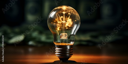 A dollar symbol shaped by the glowing filament of an industrial lightbulb. Concept Industrial Lighting, Symbolism, Dollar Sign, Creative Photography, Glowing Filament