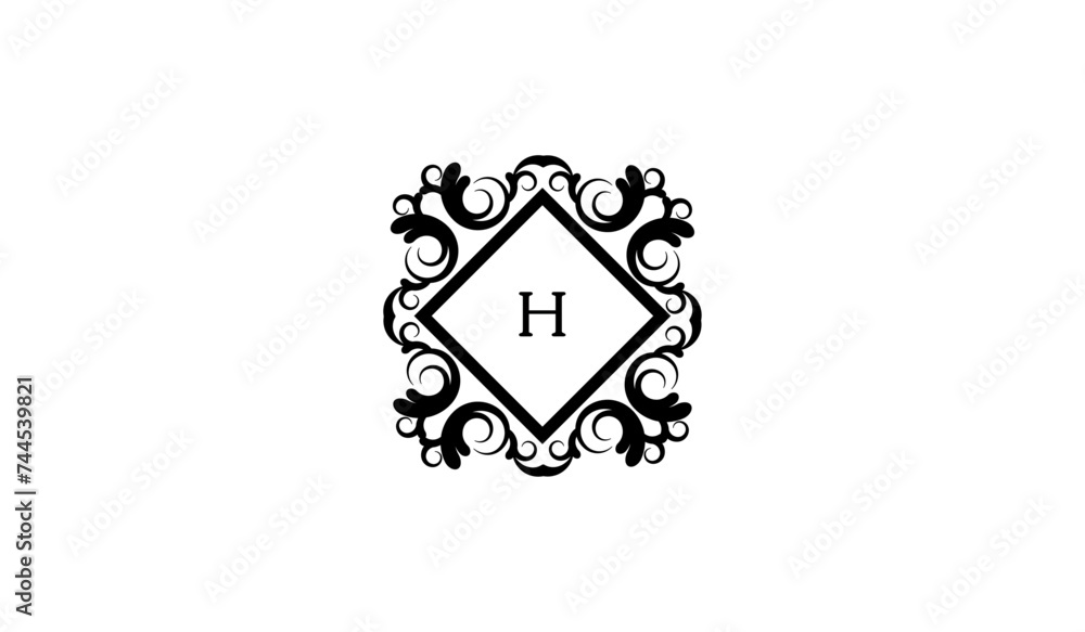 Luxury Alphabetical Square Retro Logo Luxury Alphabetical Square Retro Logo