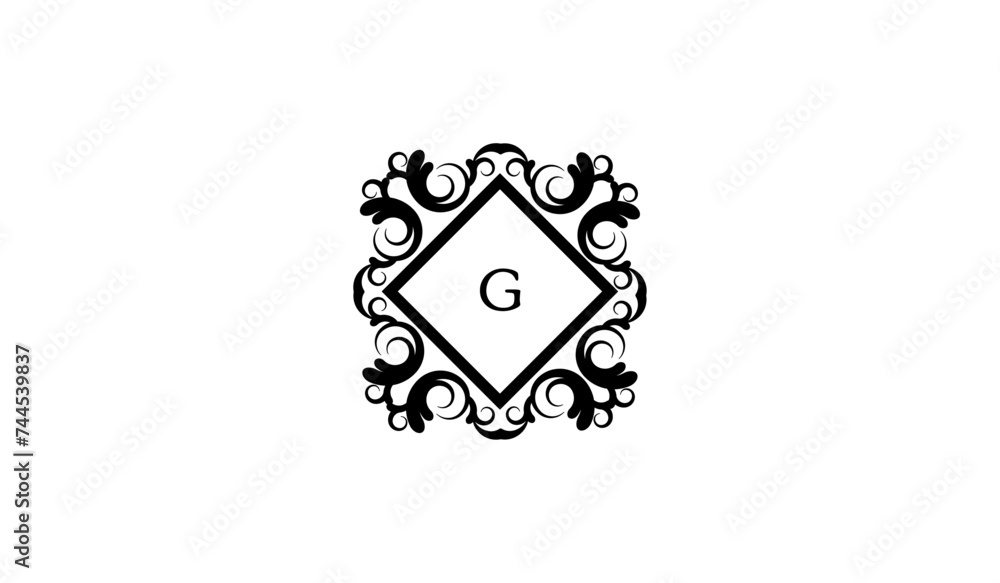 Luxury Alphabetical Square Retro Logo Luxury Alphabetical Square Retro Logo