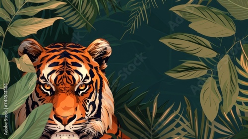 Tiger Roaming Jungle