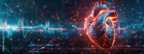 Creative wallpaper concept of a human heart.