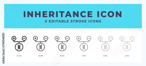 Inheritance stroke icon for web. Mobile apps and ui. photo