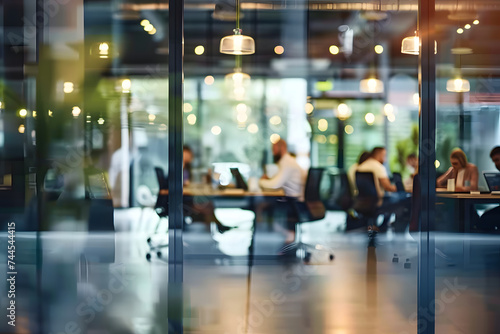 Blurred Business Office with Casual Wear, Bokeh Background, generative AI 