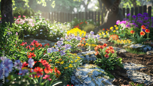 garden adorned with diverse Primrose varieties.