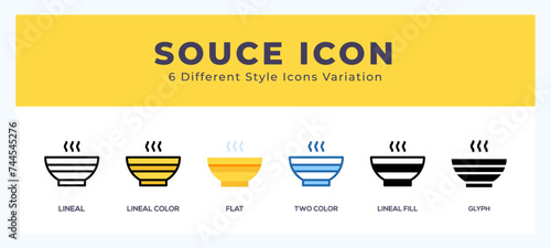 Souce set of icons. Vector illustration with different styles.